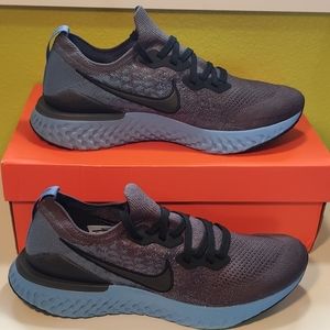 Nike Epic React Flyknit 2 (Grey/Black/Blue)